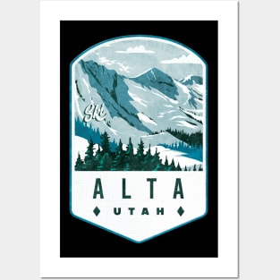 Alta Utah Ski Badge Posters and Art